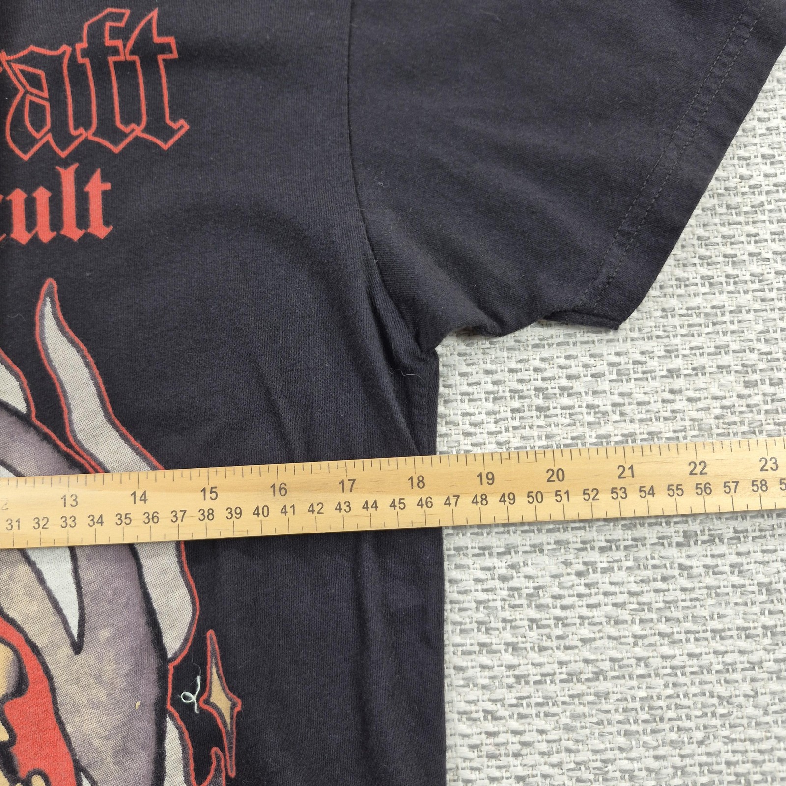 Blackcraft Cult Shirt Mens Medium Black Skull Occult Crystal Ball Graphic Tee gallery