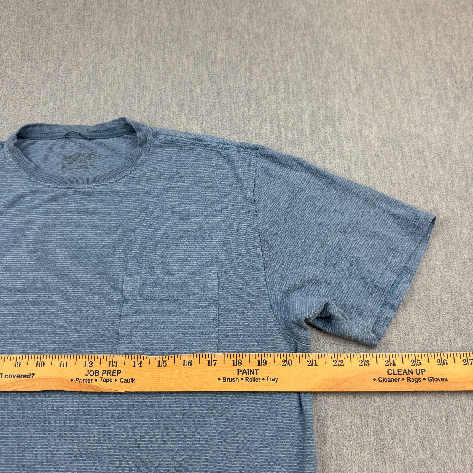 Patagonia Shirt Medium Blue Pocket Tee Striped Short Sleeve Casual Cotton 52600 gallery