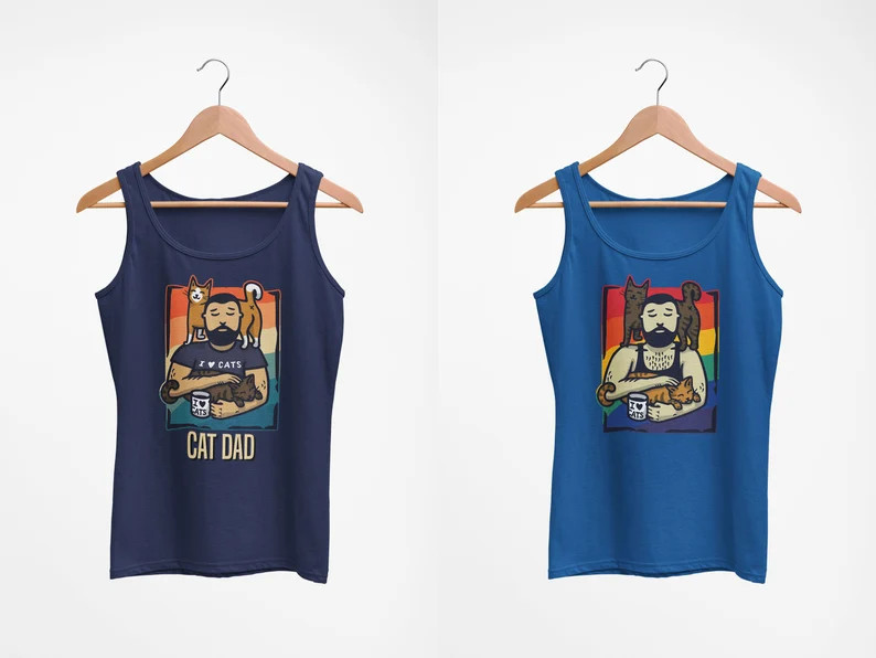 personalized cat daddy inner peace tank top gallery