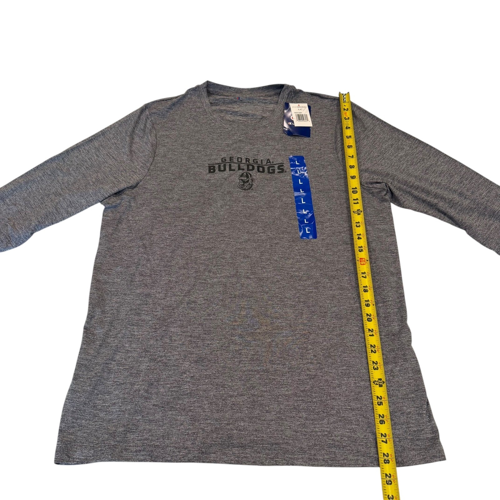 Champion Georgia Bulldogs Mens Large Long Sleeve Performance Shirt Grey NWT gallery