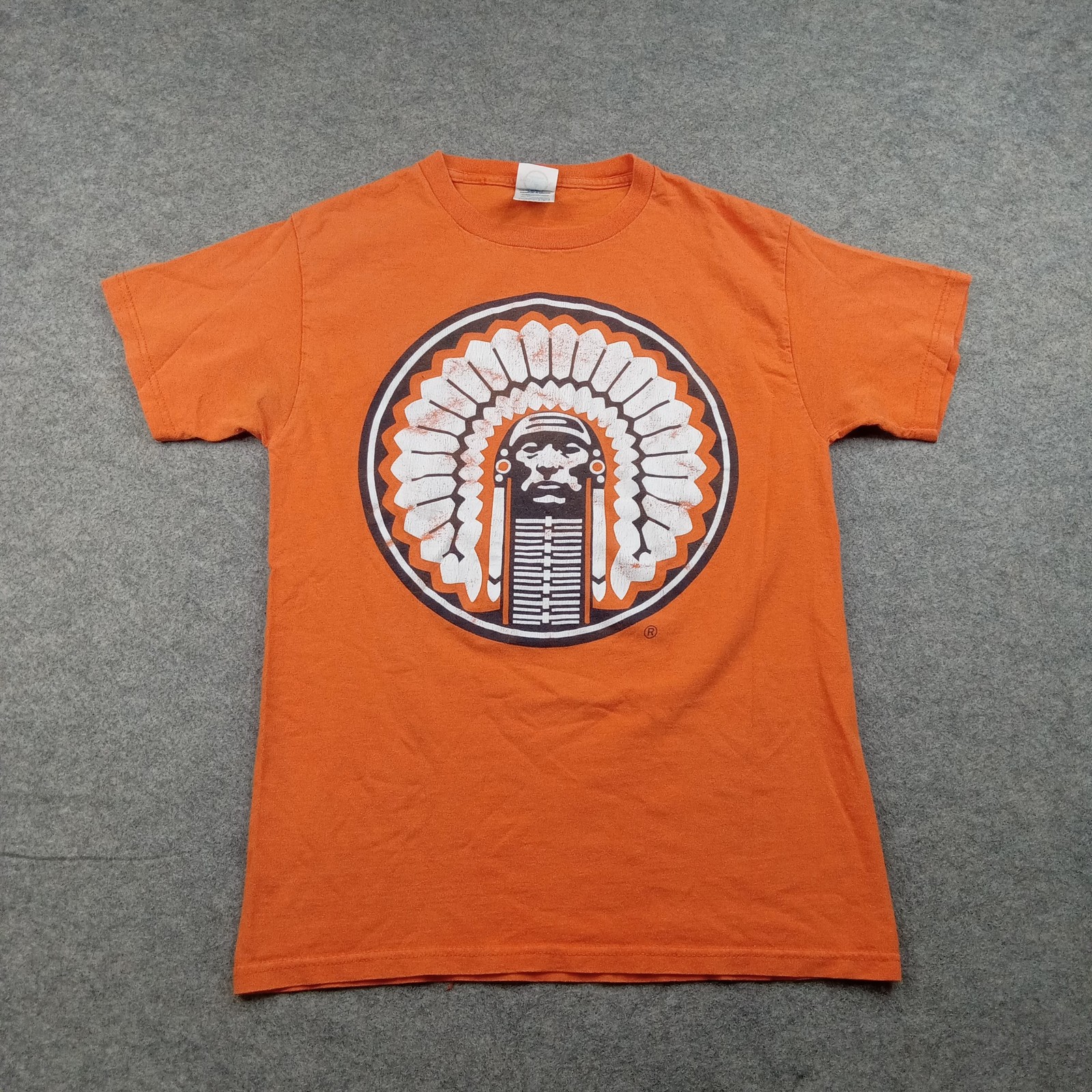 Delta Shirt Mens Small Orange Honoring Tradition 1926-2007 Native Graphic Tee gallery