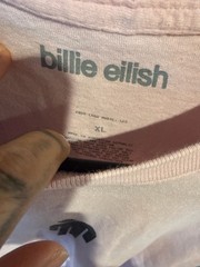Billie Eilish Pink Graphic Photo Grid T-Shirt Sz.XL