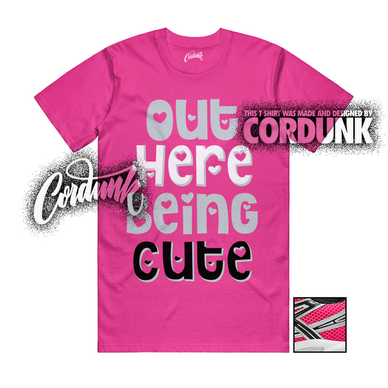 Gel-1130 Neon Pack Pink Metallic Silver T Shirt Match OHBC