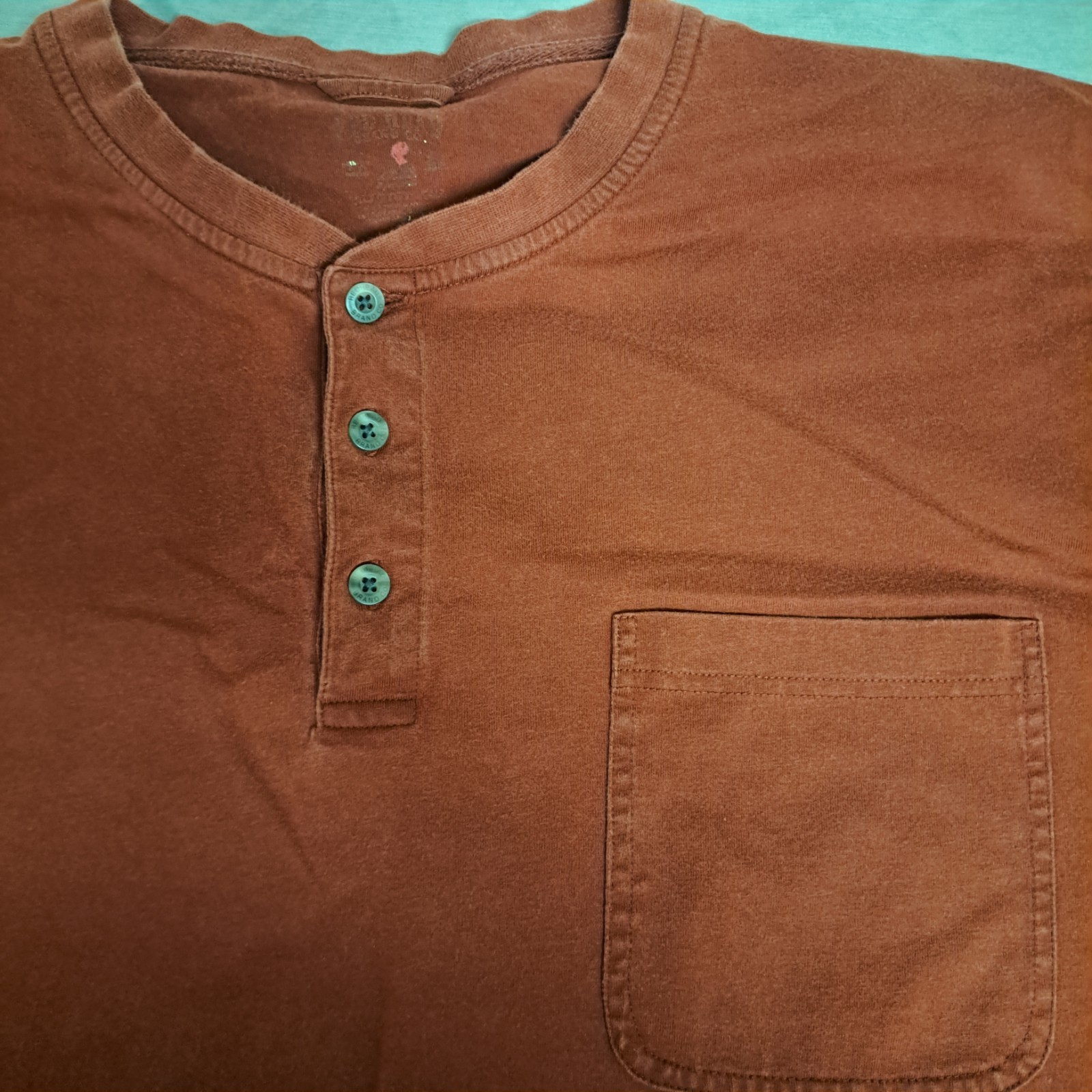 3 Shirt Lot-Duluth Mens Short Sleeve Cotton Crew Neck Redhead Henley Shirt Pockt gallery