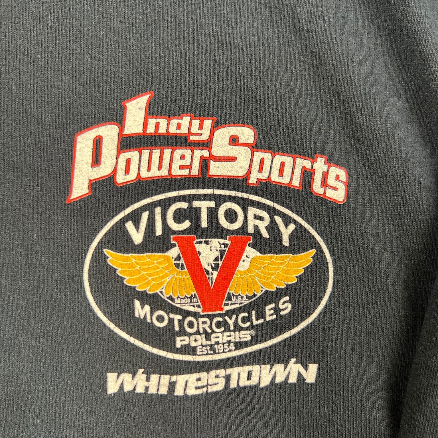 VTG Victory Motorcycles T-Shirt Mens M Black Indy Power Sports Flame Graphic Y2K gallery