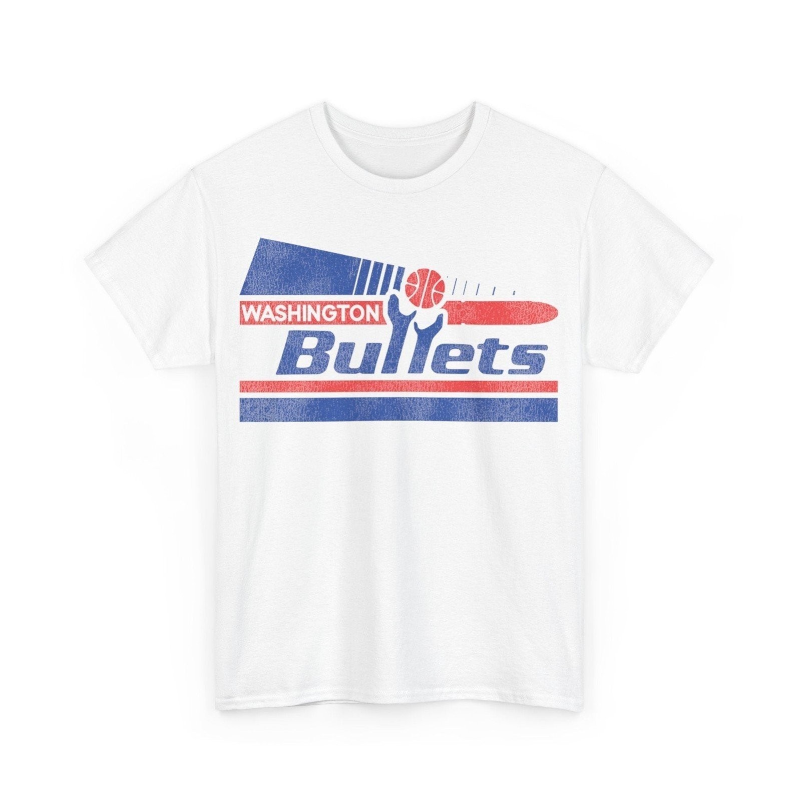 Washington Bullets Basketball Pennant Nostalgic Retro T-shirt gallery