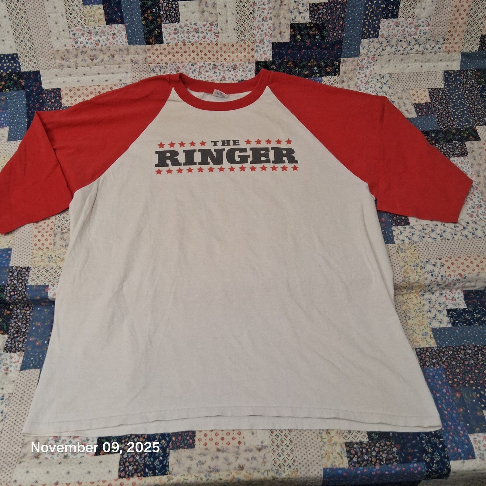 The Ringer Johnny Knoxville Jeffy 0 1/2 Sleeve Jersey Shirt Size XL Y2K vintage