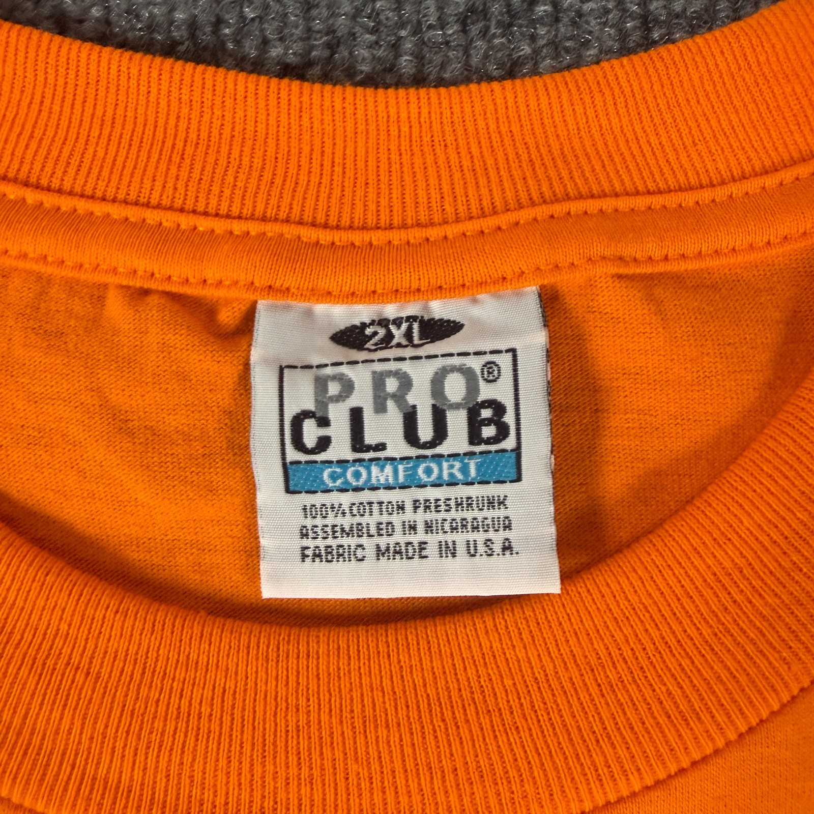 2 NEW PROCLUB HEAVY WEIGHT T-SHIRT ORANGE/BROWN PRO CLUB BLANK 2XL 2PC gallery