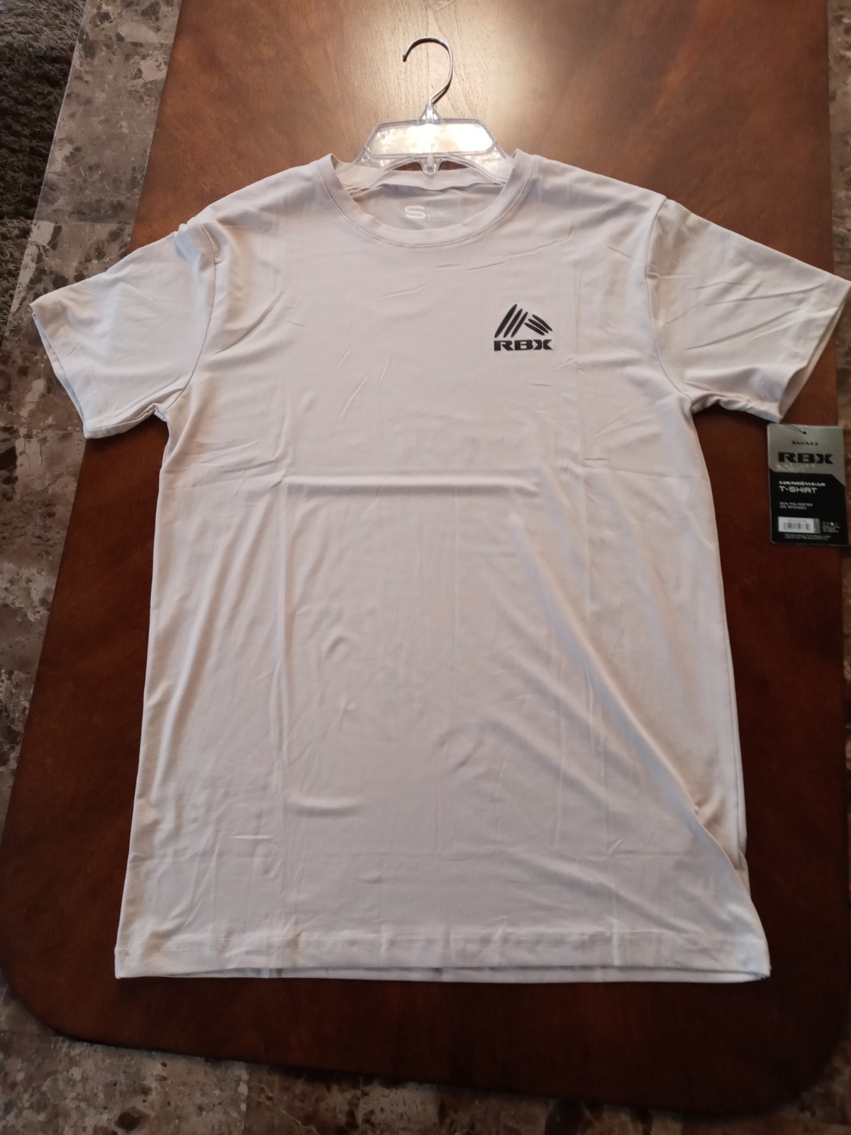 RBX Men's Crew Neck T-shirt Ivory Color Size SM Short Sleeve Casual Active Wear gallery