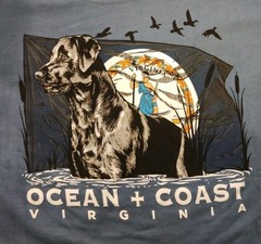 Ocean + Coast Virginia Blue Unisex Graphic Tee t-Shirt NWOT