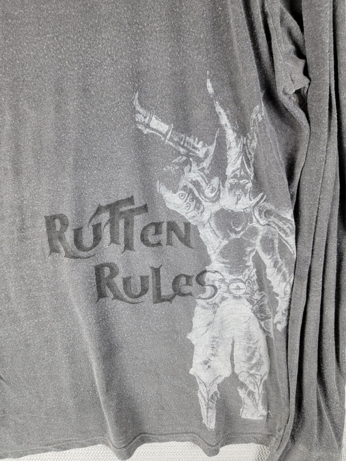 Bas Rutten T-shirt size XL warrior monster martial arts gray semi-sheer gallery
