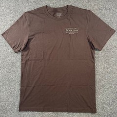 Pendleton Men’s Chest Logo Cotton Crewneck T-Shirt Gorpcore Brown Earth Tone L
