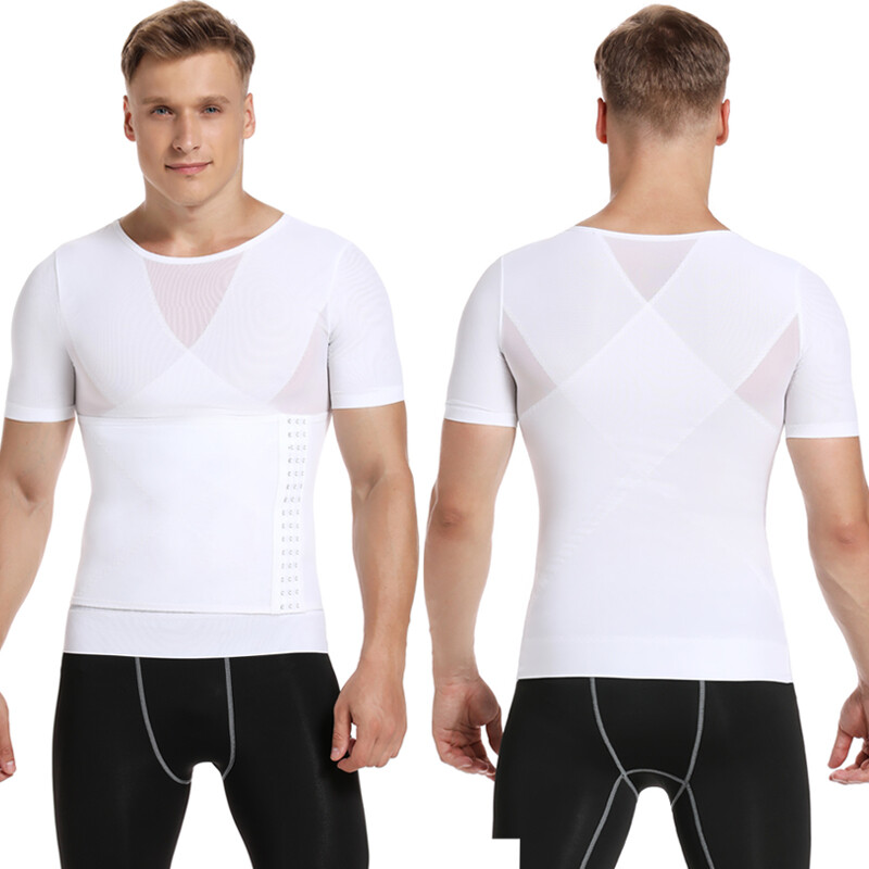 Fajas Para Hombres Faja Reductora De Hombre Body Shaper Tummy Control Tee Shirt gallery
