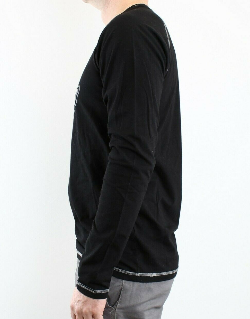 Dickies Atwood Men's Long Sleeve T-Shirt, Relaxed Fit, Graphic Chest Logo, Black gallery