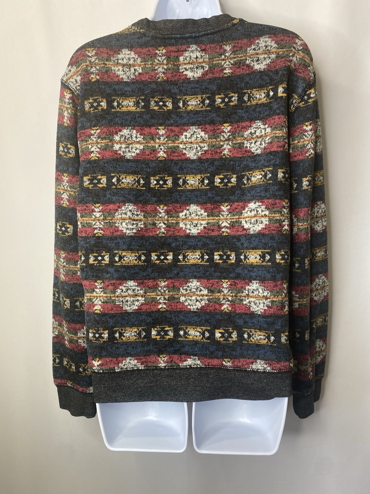 Brooklyn Men’s Aztec Print Shirt Size Small Street Wear Fall Winter Warm gallery