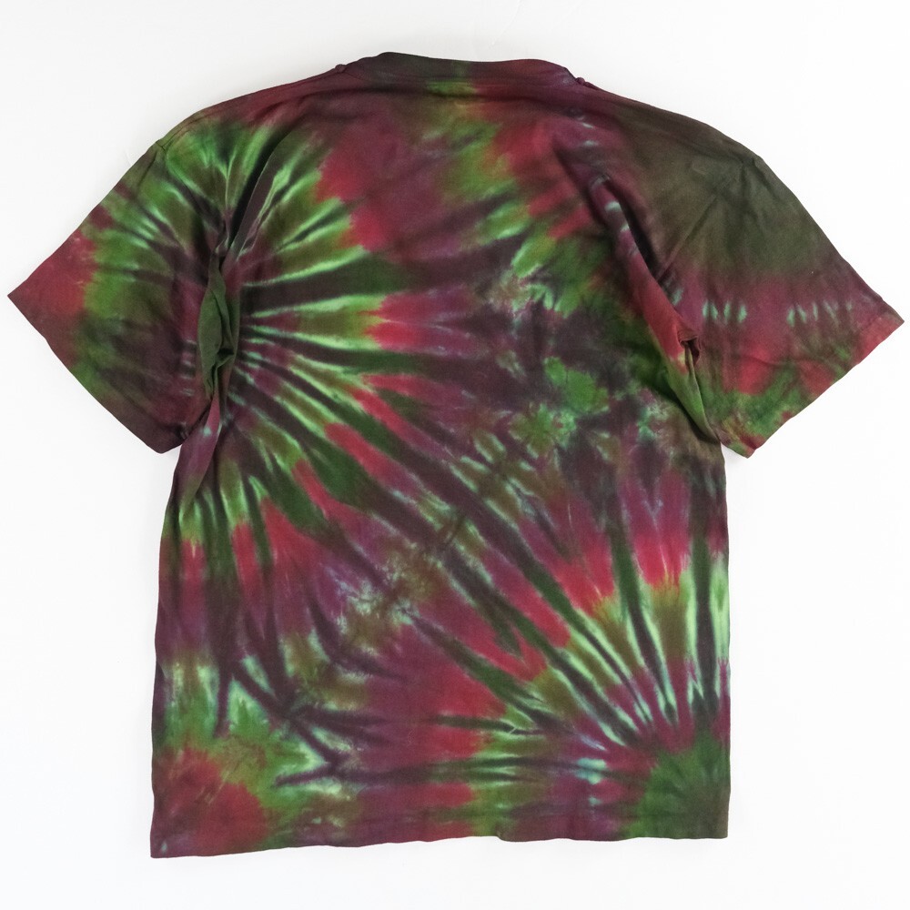 NWOT Single Stitch T-Shirt Blank Hand Tie Dyed Wheel Multi S/S Hering Sz. M 38' gallery