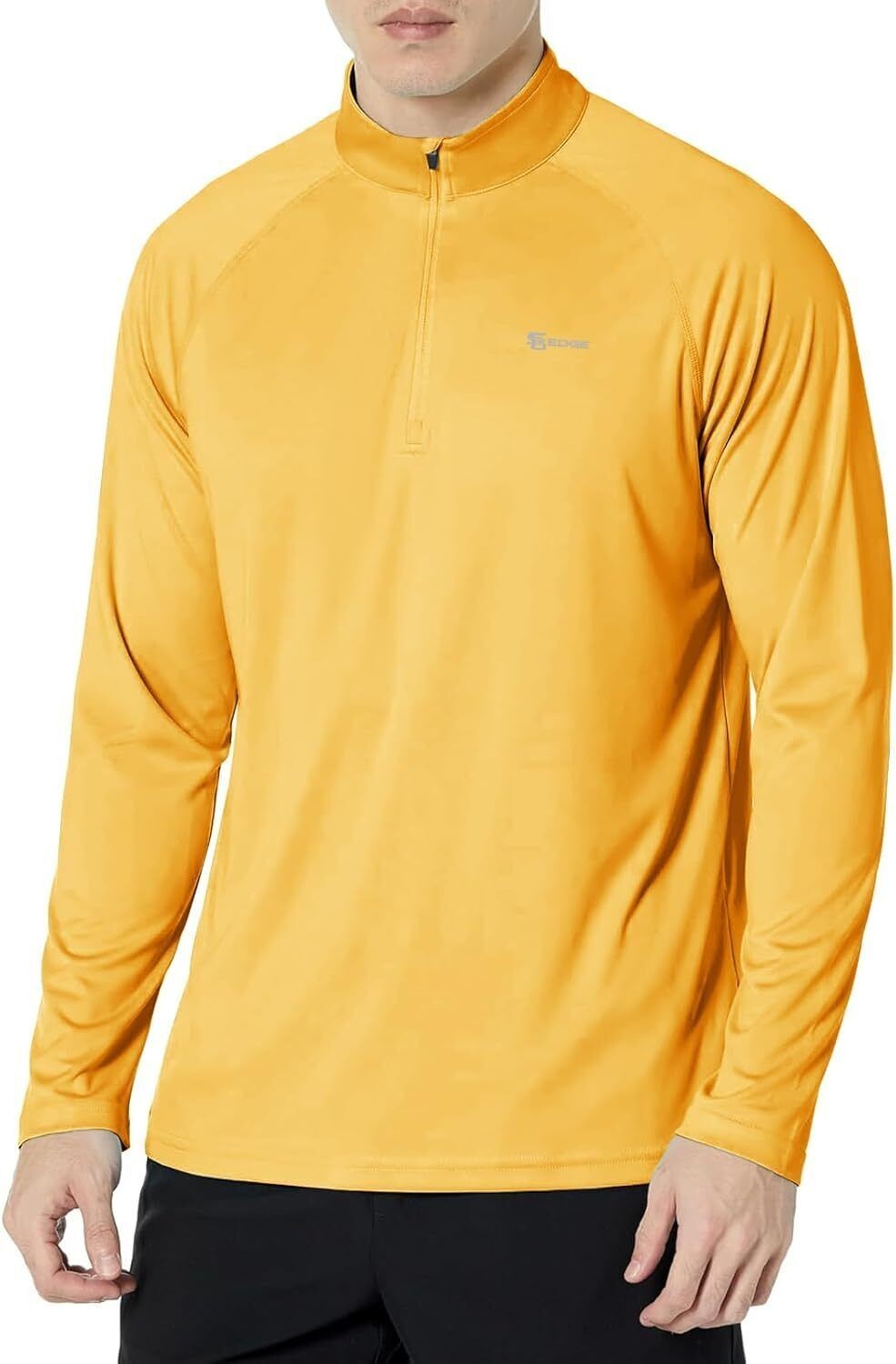 Men's Pullover Sweatshirt UPF 50+ Rash Guard 1/4 Zip Stand Collar Swim Shirt gallery