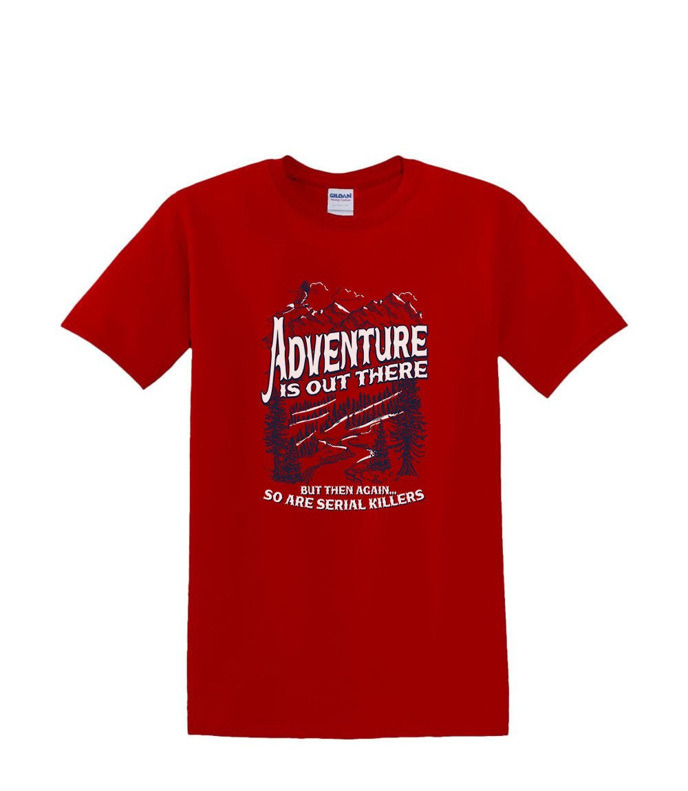 TRANSFER for apparel tshirts hoodie - ADVENTURE IS OUT THERE serial woods gallery
