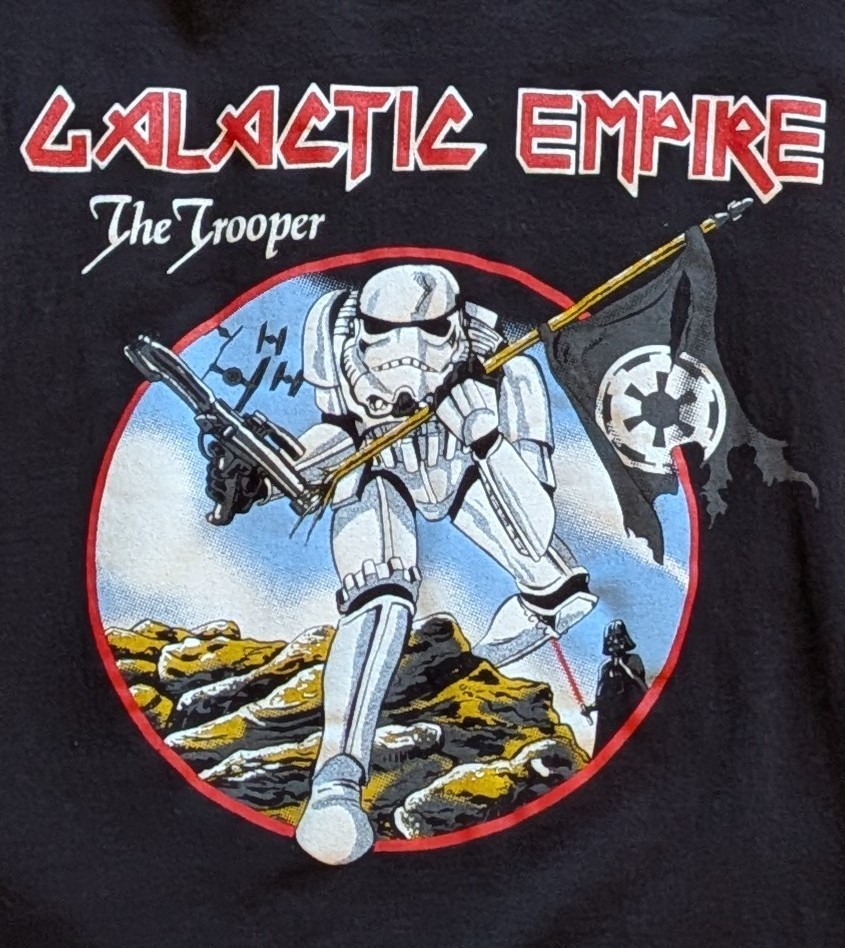 RARE Galactic Empire The Trooper XL Star Wars Iron Maiden Parody