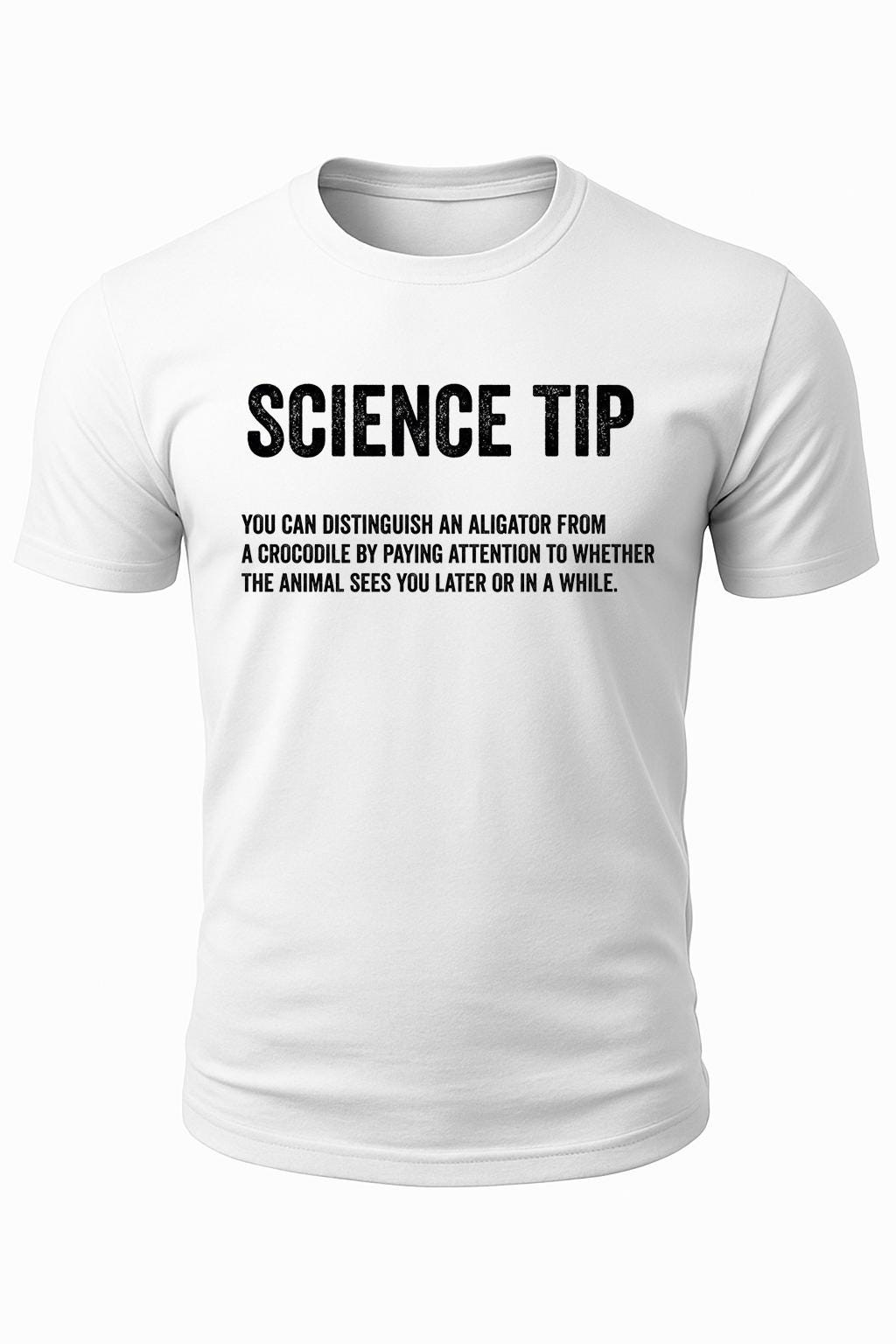 Science Tip Shirt • Funny Alligator vs Crocodile Joke Sarcastic Science tee gallery