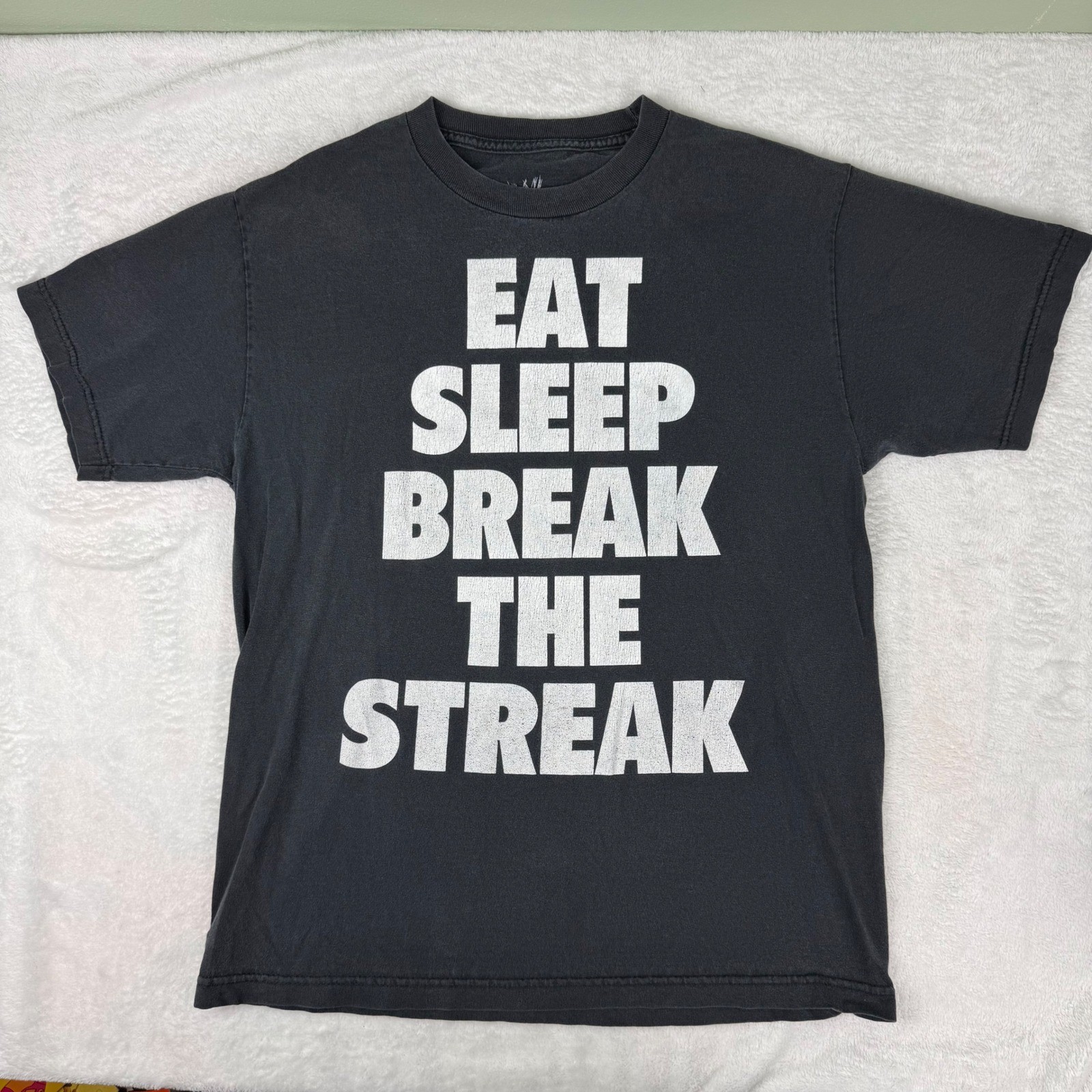 WWE Brock Lesnar Eat Sleep Break The Streak Paul Heyman Shirt Black Medium 2014