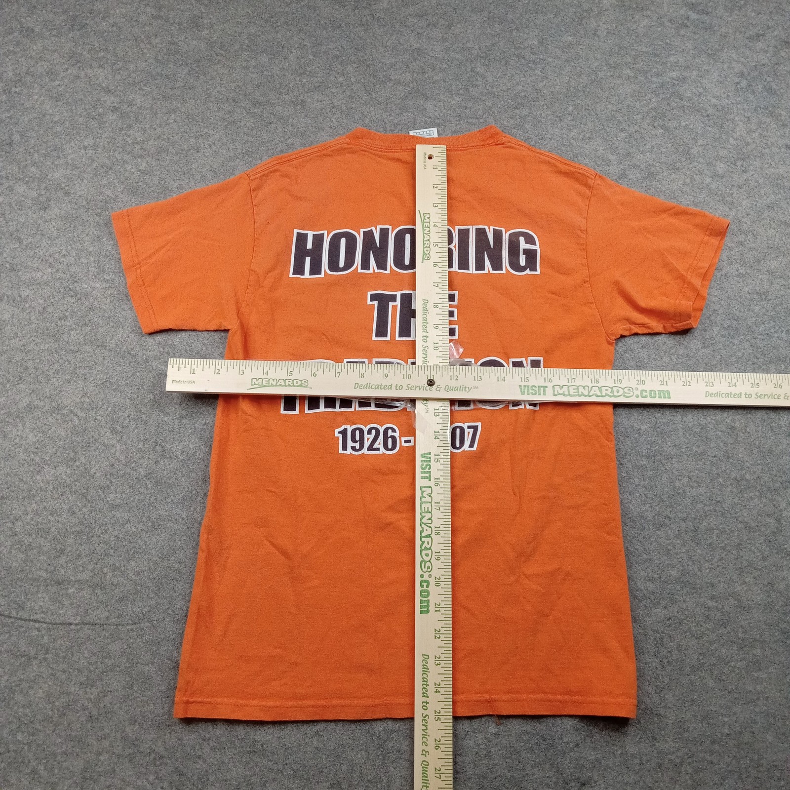 Delta Shirt Mens Small Orange Honoring Tradition 1926-2007 Native Graphic Tee gallery