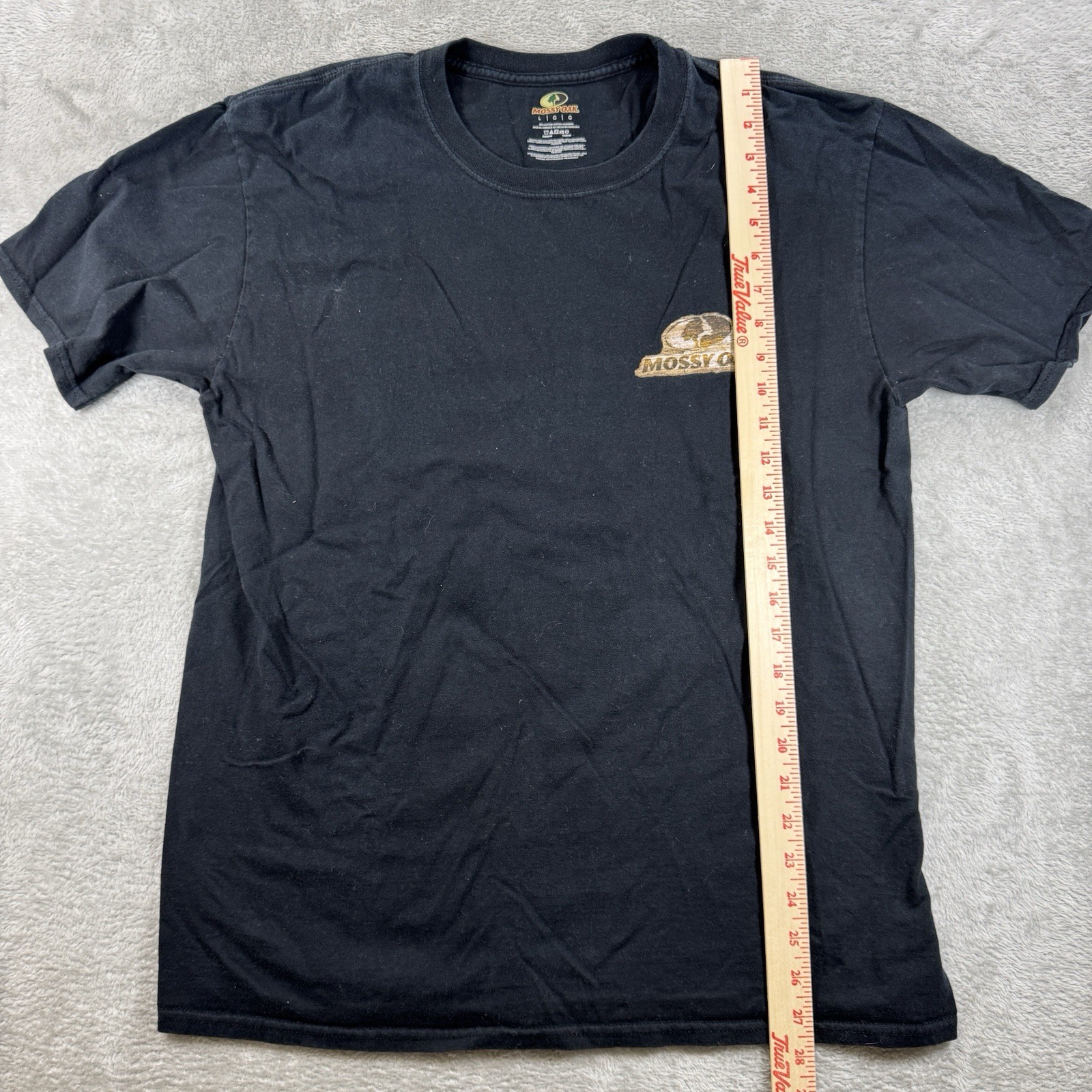 Mossy Oak Men's Black Outdoor Retro Hunting Graphic Tee Shirt Size Large Logo gallery