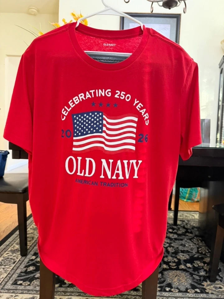 2026 Men OLD NAVY Flag 4th of July T Shirt gallery