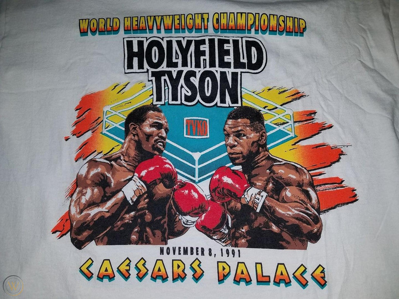 EVANDER HOLYFIELD MIKE TYSON CAESARS PALACE T-SHIRT NG1592 gallery