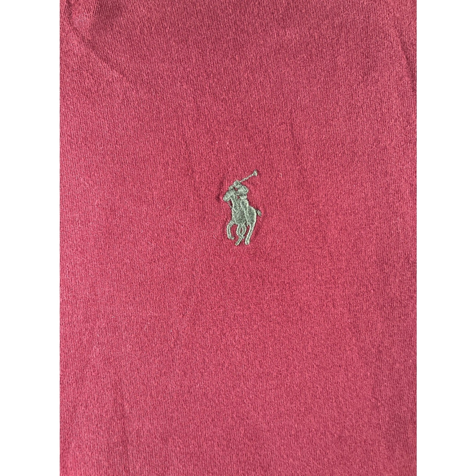Polo Ralph Lauren Mens XXL Burgundy V-Neck Short Sleeve T-Shirt Maroon Pony Logo gallery