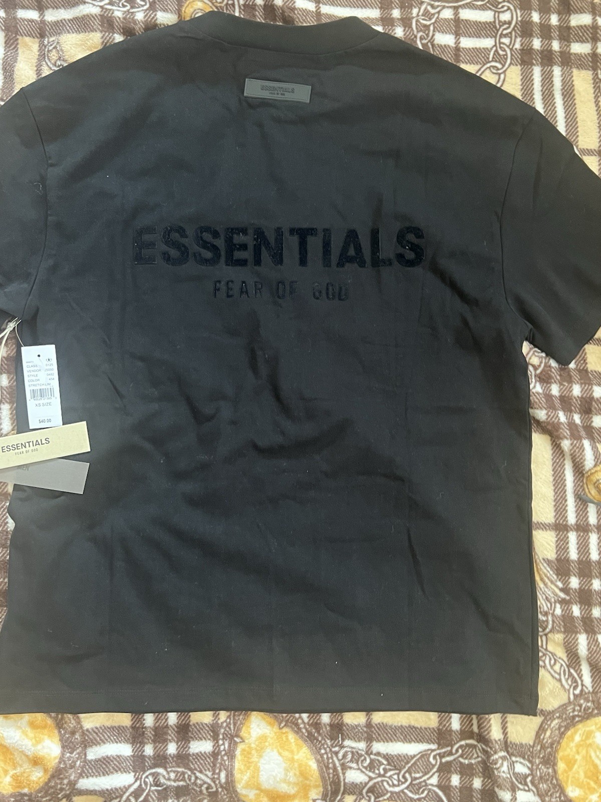 Essentials Fear of God Men's Black Logo Crew Neck Short Sleeve T-Shirt XS gallery