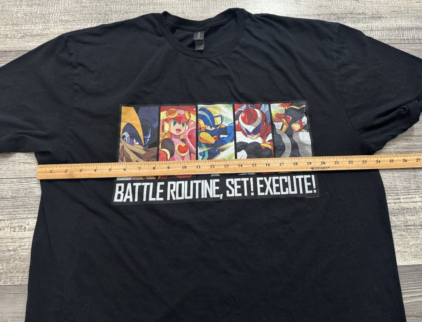 Mega Man Battle Routine Shirt Mens 2XL Video Game Tee Capcom Black Short Sleeve gallery