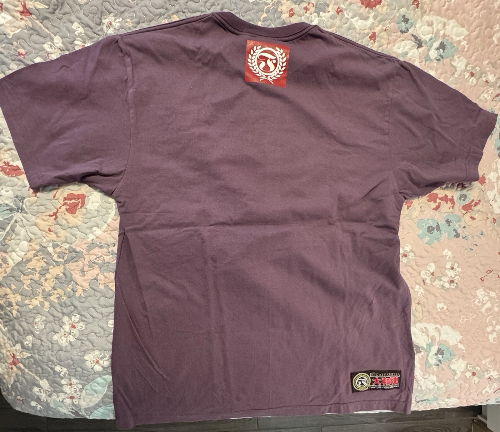 Fokai Men's L Purple Graphic Logo Crew Neck Short Sleeve Cotton Knit T-Shirt gallery