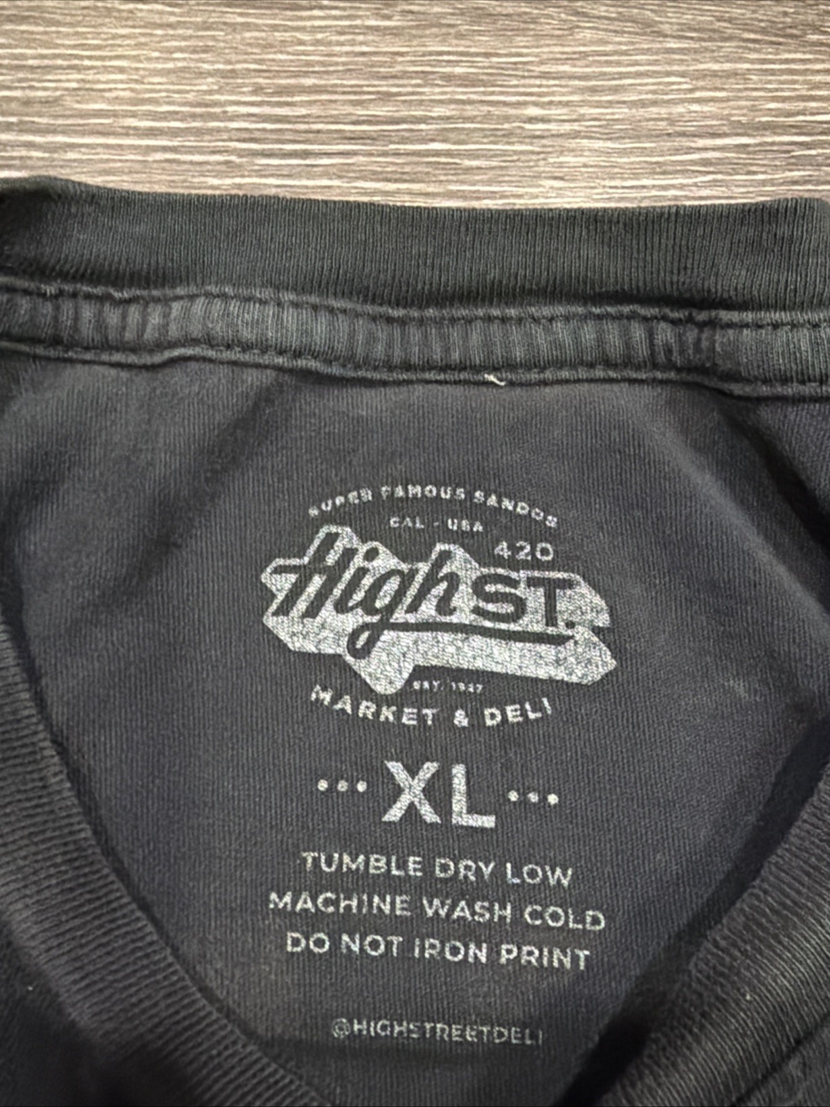 High Street Deli Shirt Short Sleeve Logo Black Men’s Extra Large gallery