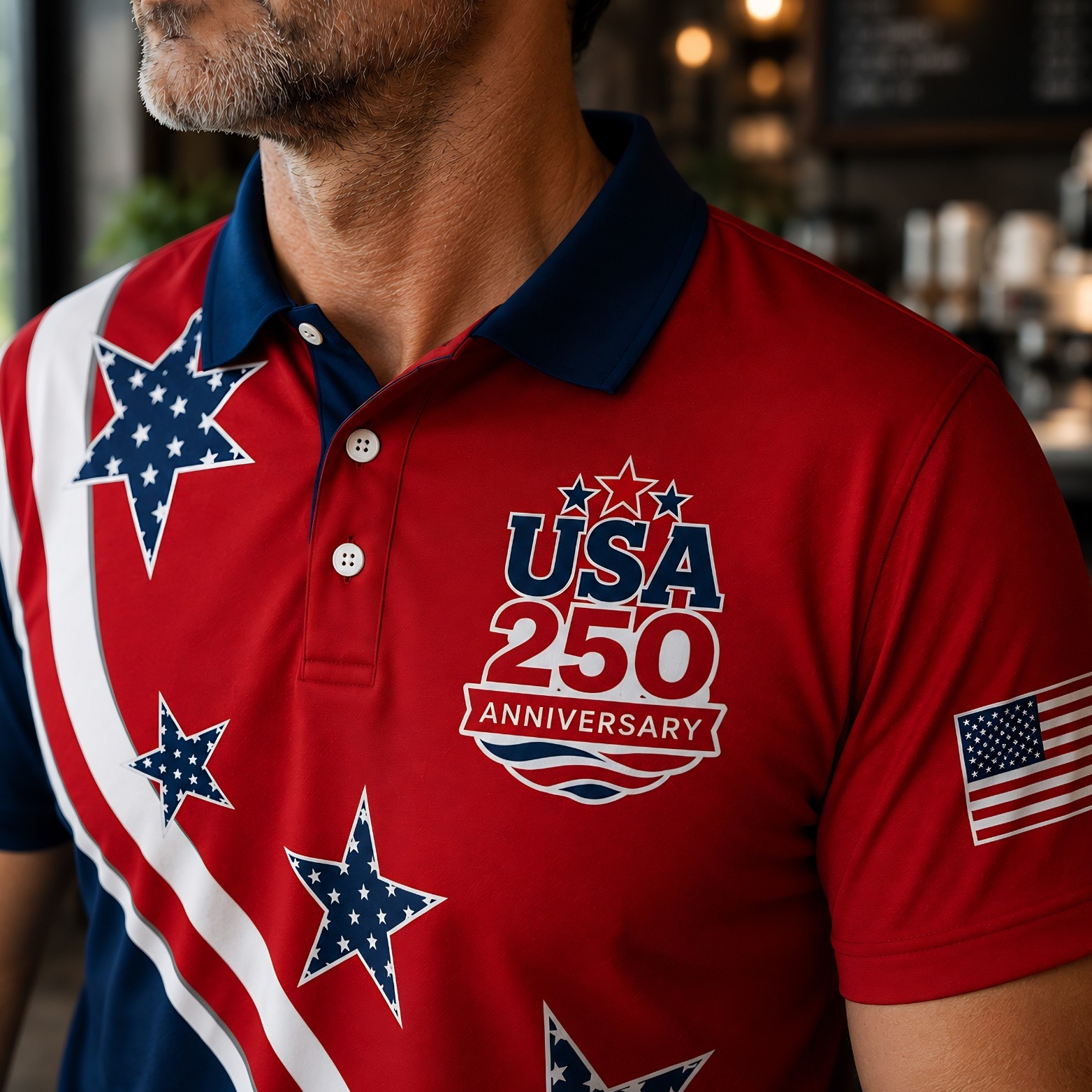 250th Anniversary Star Patriotic Polo United States Of America 1776-2026 (S-5XL) gallery