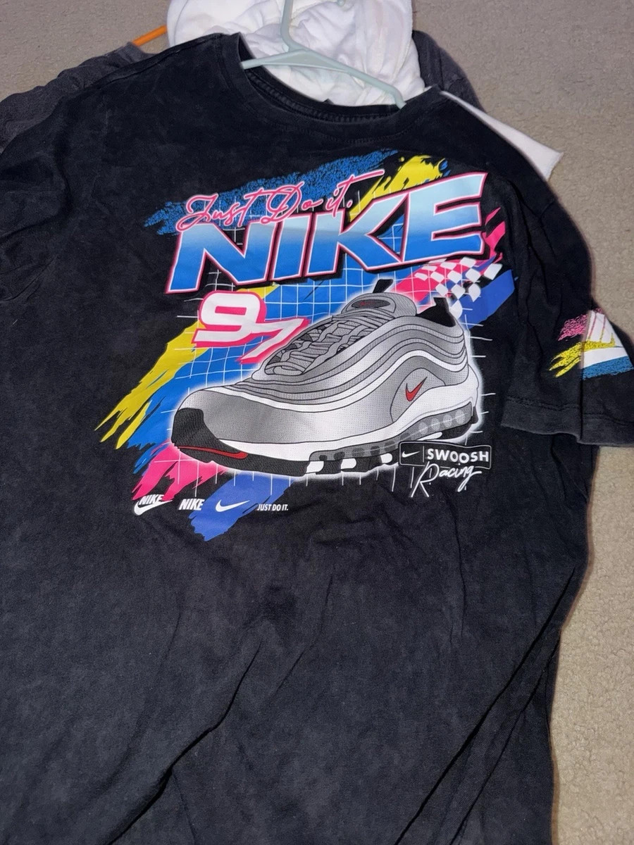 Nike The Nike Tee Men’s L Black Short Sleeve Crew Neck Graphic Logo Tee gallery