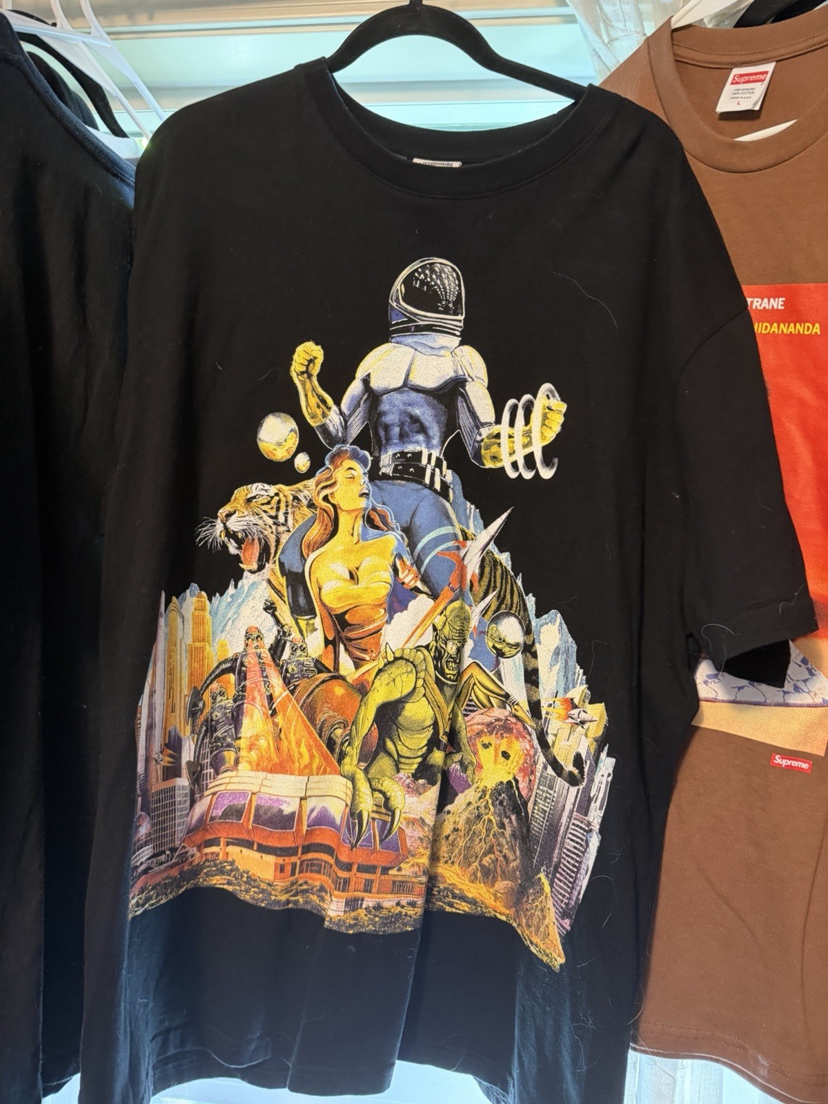 Billionaire Boys Club BBC Sci-Fi Graphic Tee Black Front Back Print Mens XL gallery