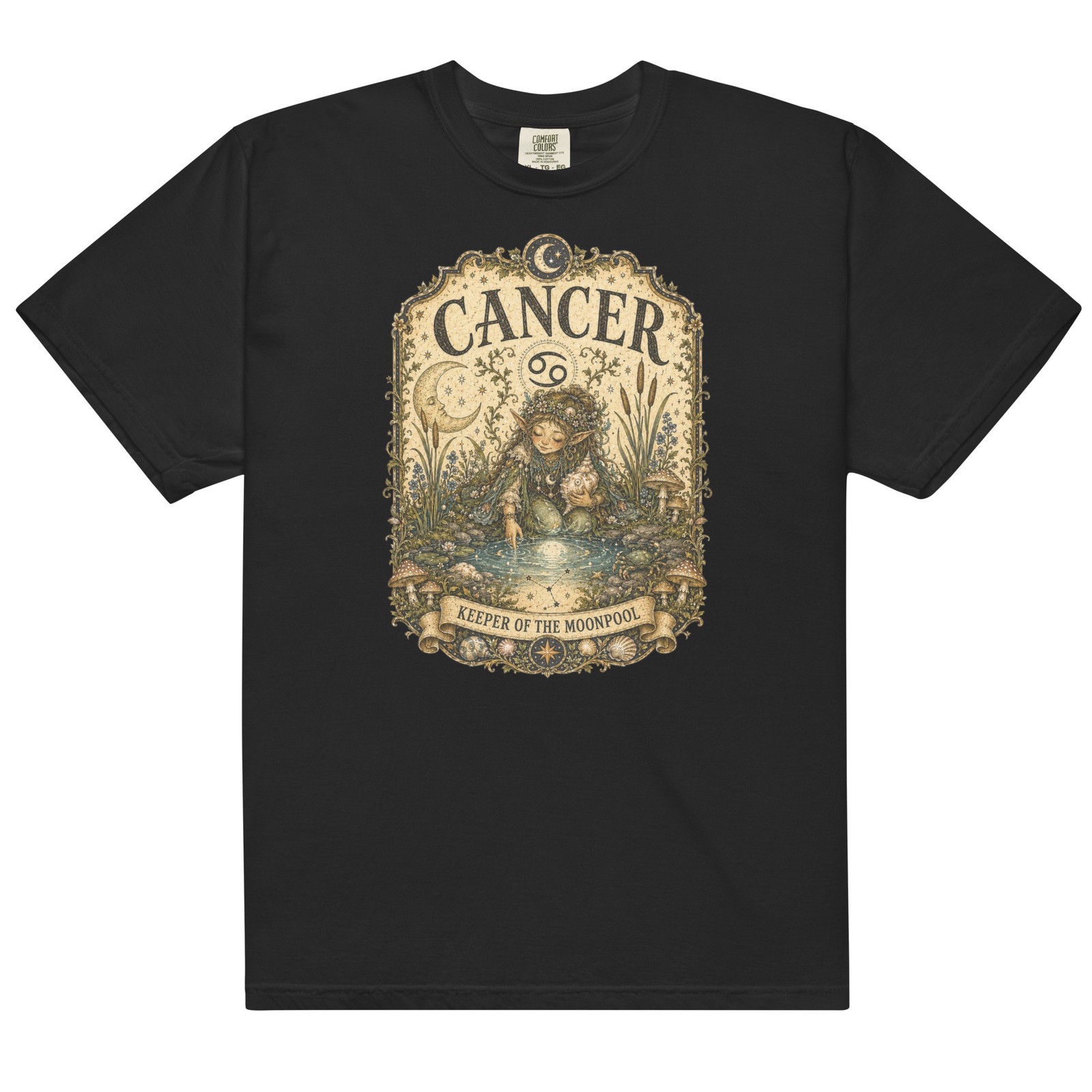 Cancer Keeper of the Moonpool Premium Comfort T-Shirt Astrology Zodiac Tee S-4XL