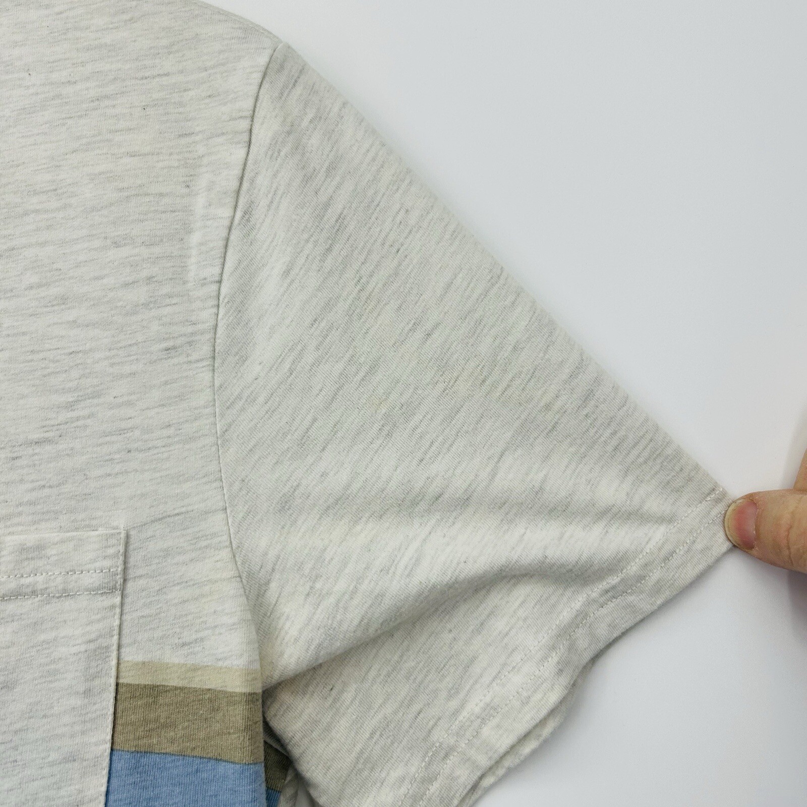 The Normal Brand Shirt SMALL Blue Grey Heathered Pocket Short Sleeve w/Pocket gallery