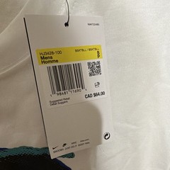 Nike Tee Men’s S White Graphic Logo Crew Neck Cotton Knit JA MORANT HJ3428-100