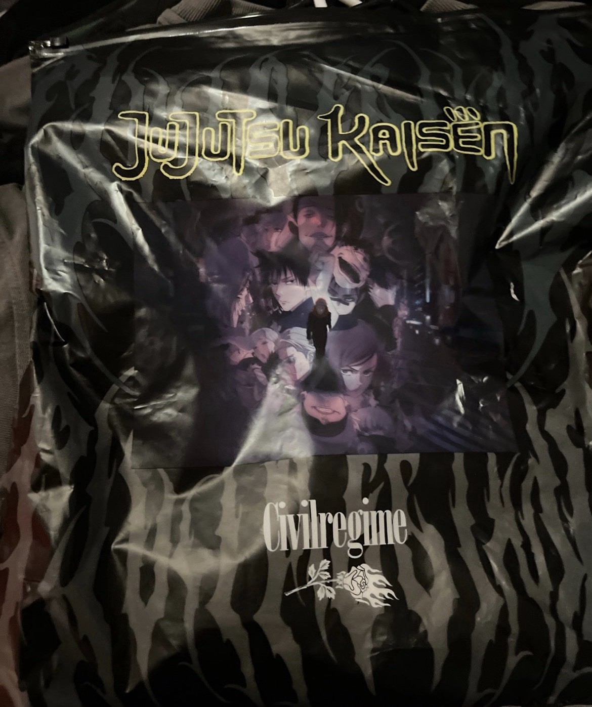 Civil Regime Jujutsu Kaisen Sukuna Graphic Logo White Crew Neck Tee L gallery