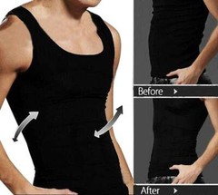 Men’s Slimming Vest Body Shaper Abs Abdomen Compression Shirt Workout Tank Tops