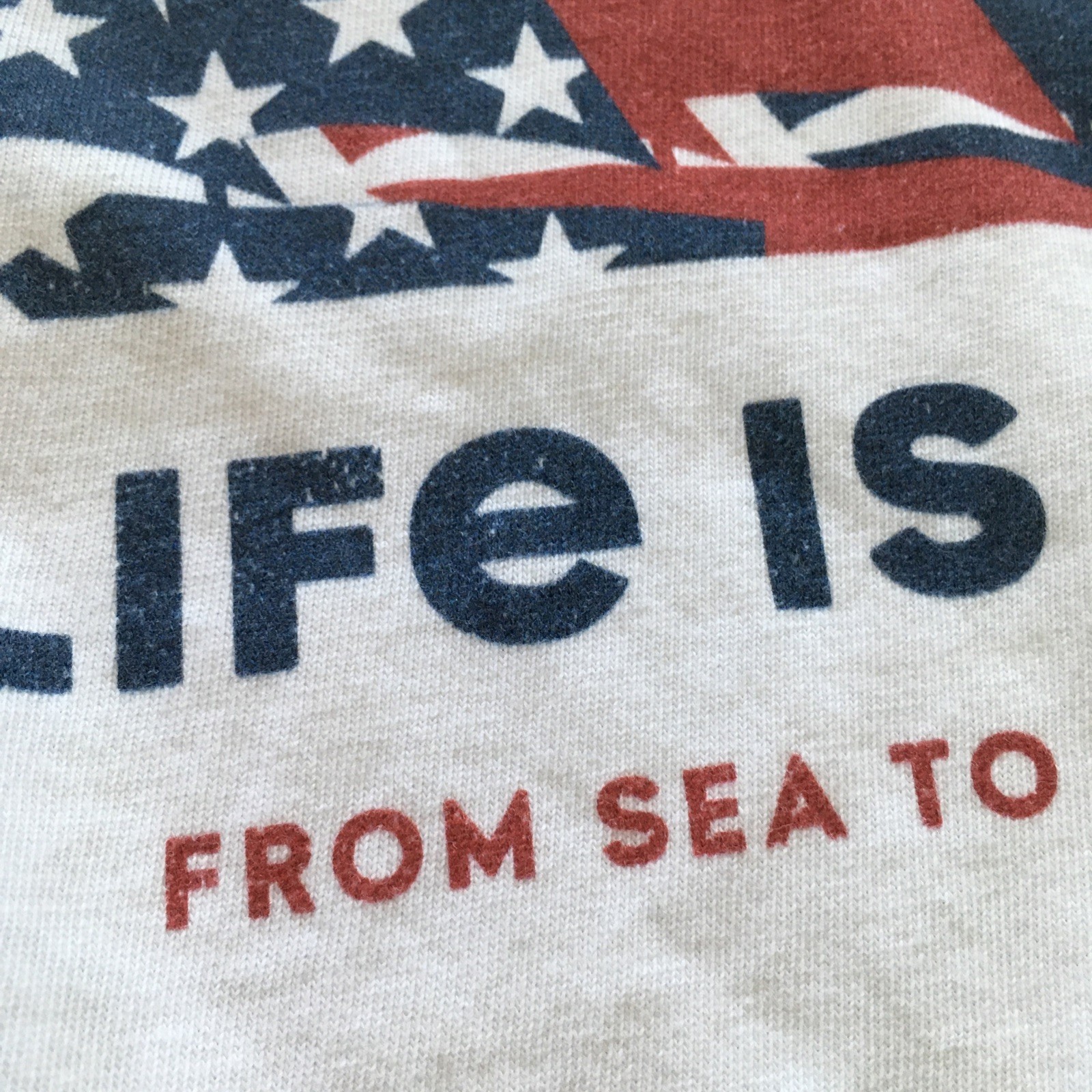 Life Is Good Men’s Crusher Tee USA Sailbaot FROM SEA TO SHINING SEA America XL gallery
