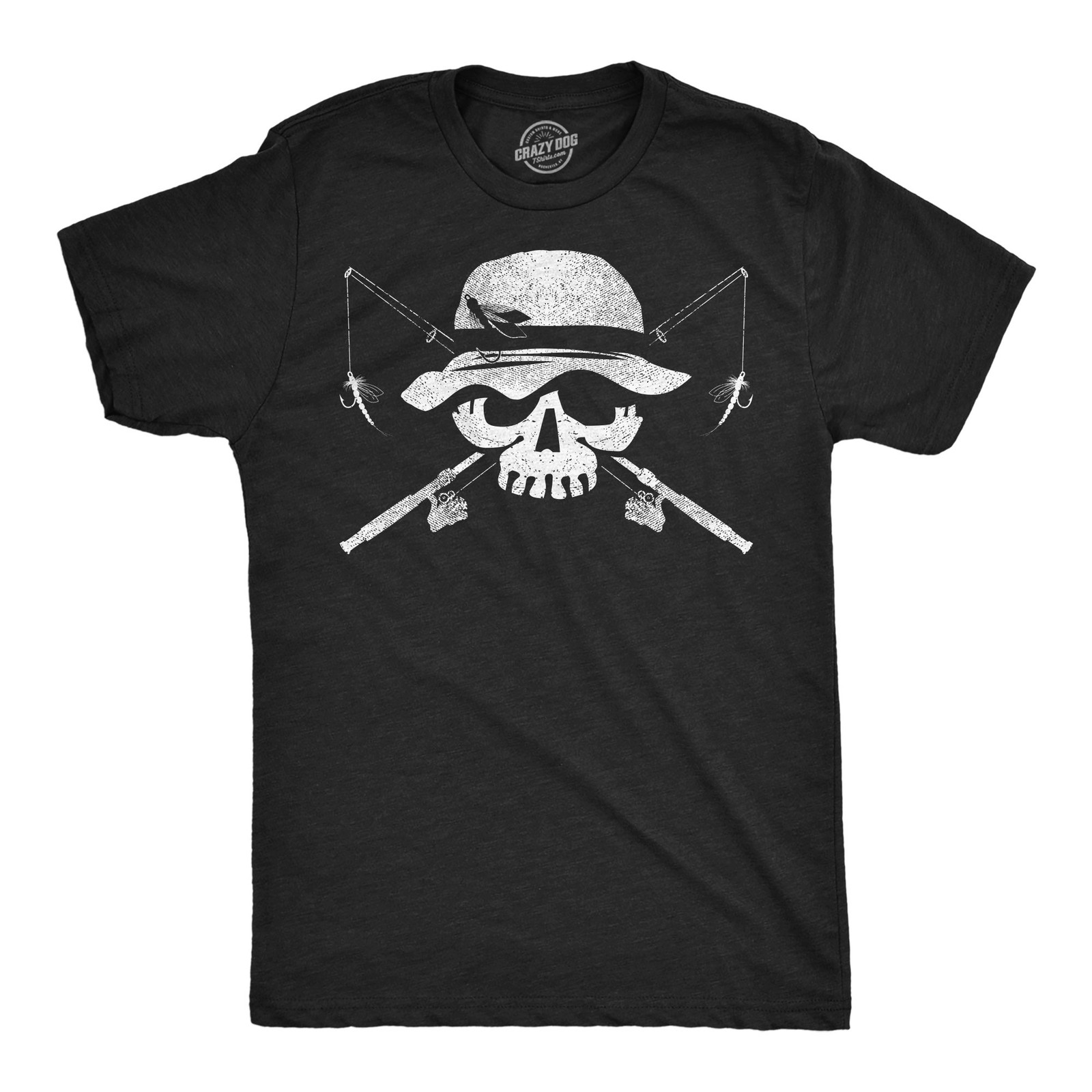 Mens Funny T Shirts Fishing Skull Sarcastic Fisherman Tee For Men gallery