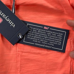 Vineyard Vines Island Tee Mens Medium Pocket lightweight Papaya Passion NEW
