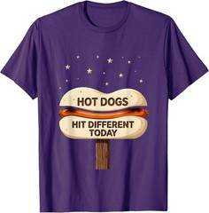 Hot Dogs Hit Different Today Funny 4th of July Unisex T-Shirt