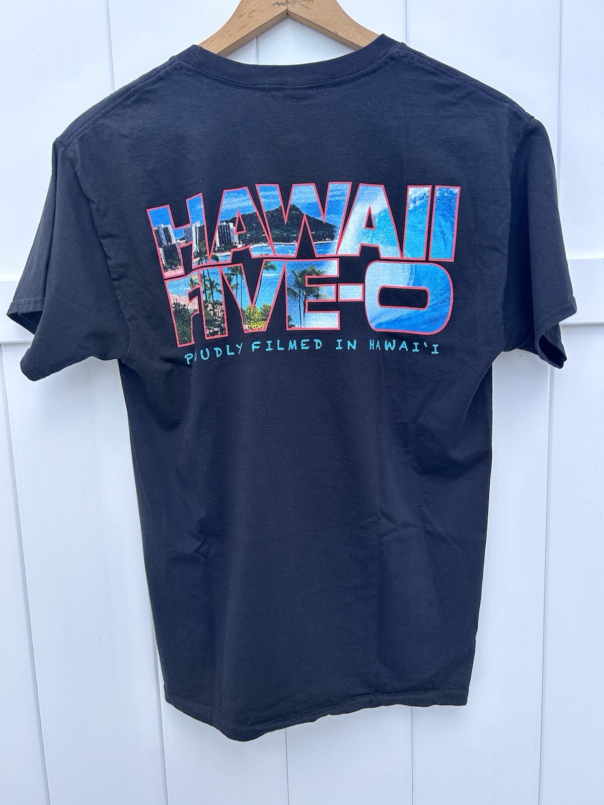 Hawaii Five O FILM CREW Men’s M Medium Black T Shirt Season Filmed In Hawaii