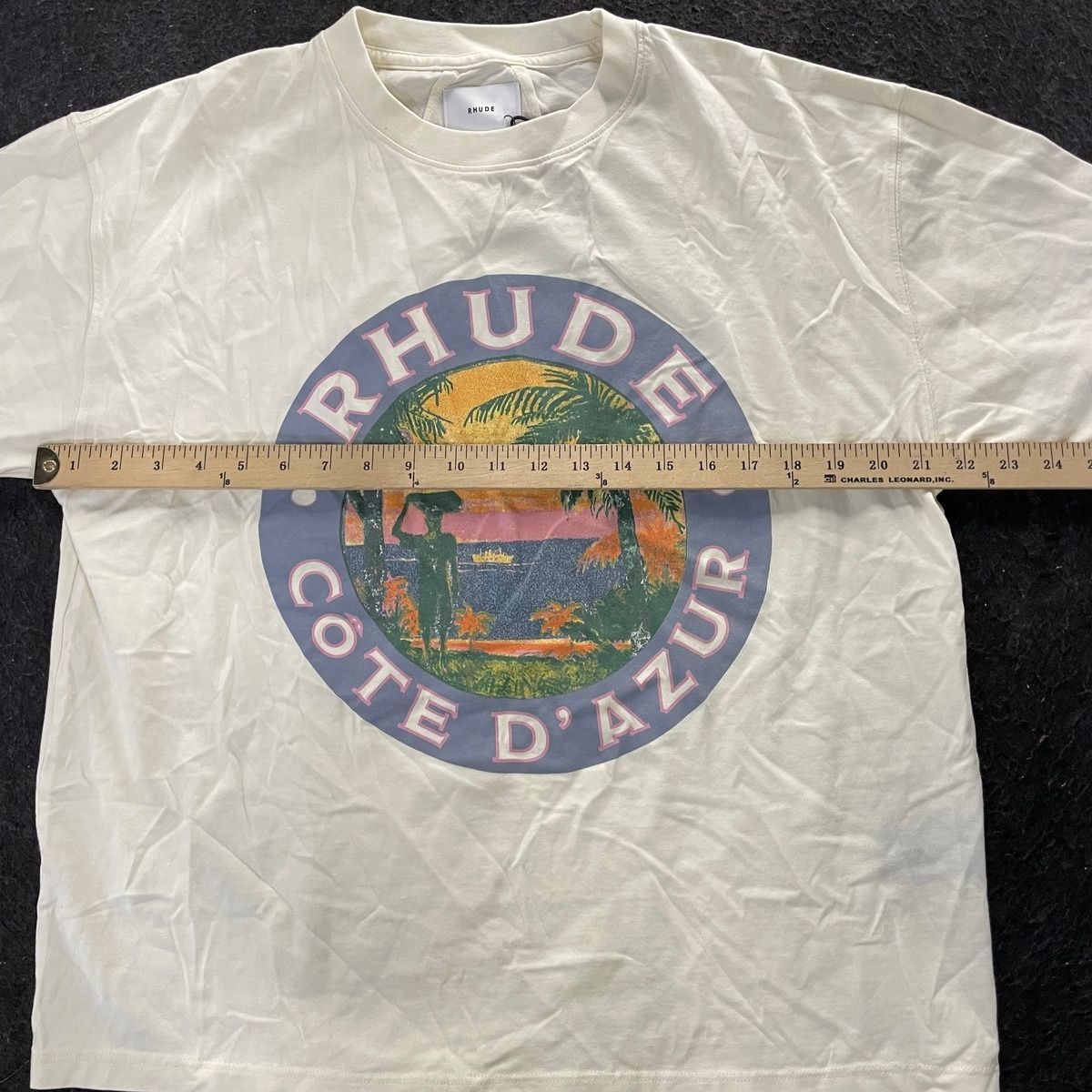 RHUDE Cote D' Azur Graphic Tee Men's Size M VTG White gallery