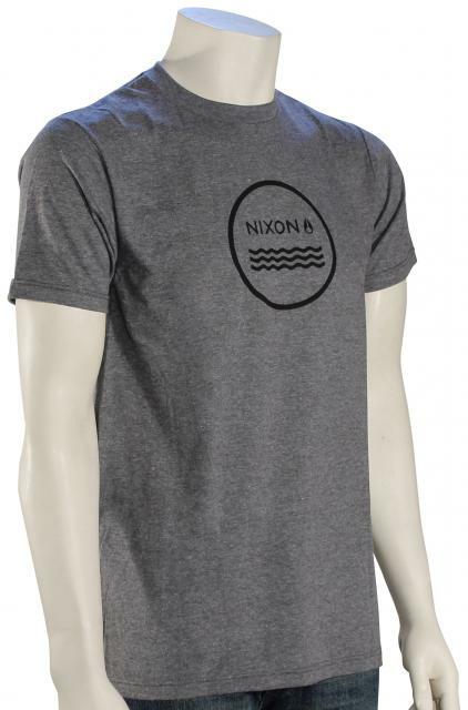 NEW Nixon Waves III Men's Dark Heather Gray T-Shirt S2599-1447 MSRP $25 gallery