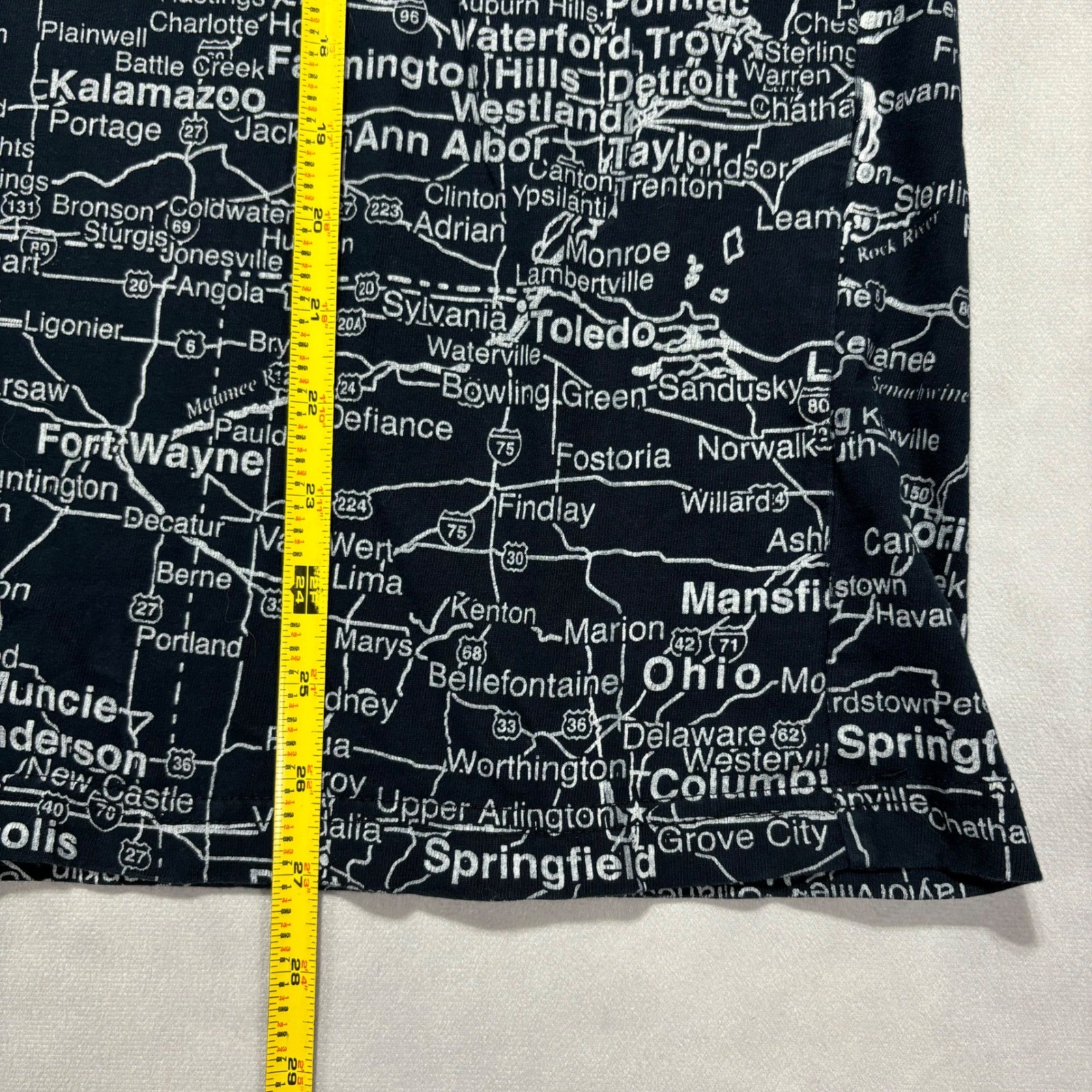 Vintage Michigan All Over Print Map T-Shirt Men's Medium USA Map Short Sleeve gallery